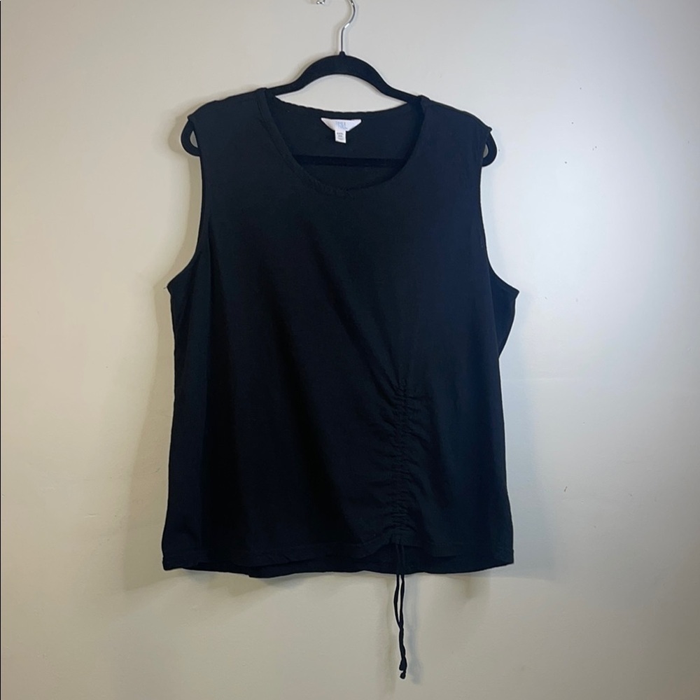 Time and Tru Black Sleeveless Tank Top Size XXXL (22) #256